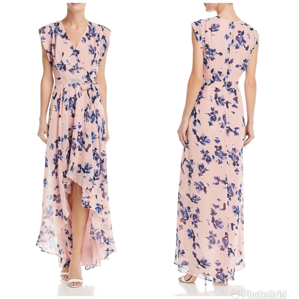 NWT - ELIZA J Floral Ruffle High Low Maxi Dress